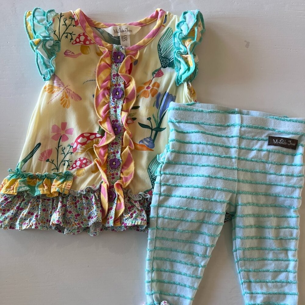Adorable Matilda Jane outfit in Size 3–6 months, in Good pre‑owned condition.